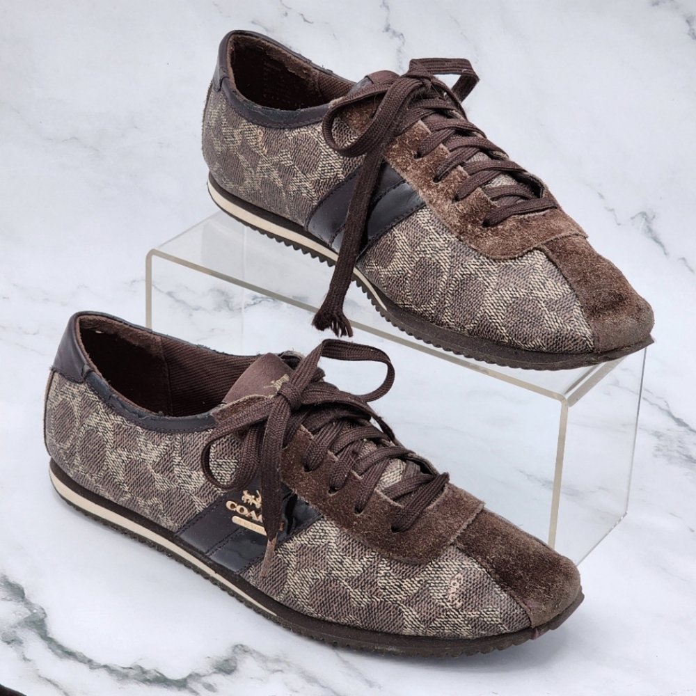Coach - Ivy Signature Sneakers - Brown - Size US 8B